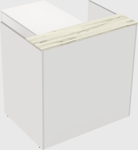 L-shaped modular reception