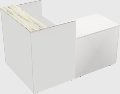 L-shaped modular reception