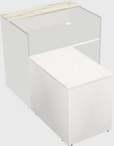 L-shaped modular reception