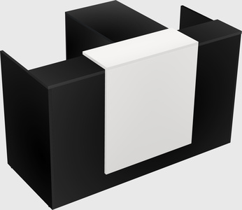 L-shaped modular reception