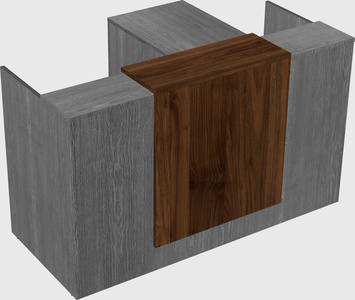 L-shaped modular reception