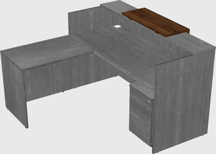 L-shaped modular reception