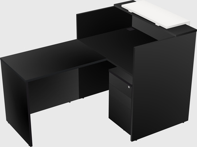 L-shaped modular reception