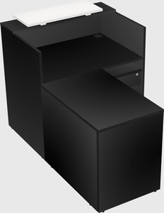L-shaped modular reception