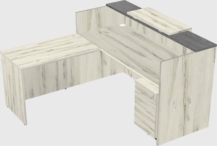 L-shaped modular reception