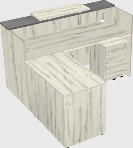L-shaped modular reception