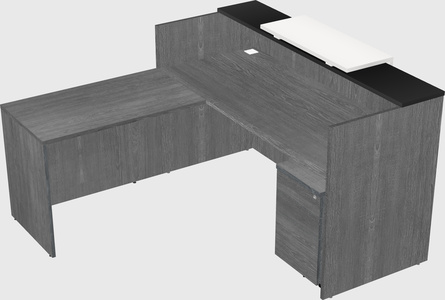 L-shaped modular reception
