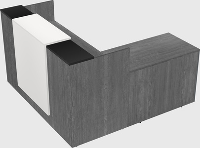 L-shaped modular reception