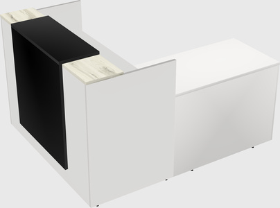 L-shaped modular reception