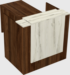 L-shaped modular reception