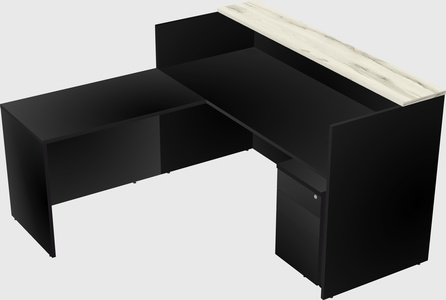 L-shaped modular reception
