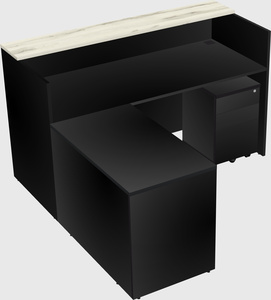 L-shaped modular reception