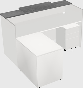 L-shaped modular reception
