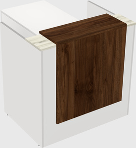 L-shaped modular reception
