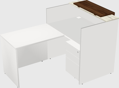 L-shaped modular reception
