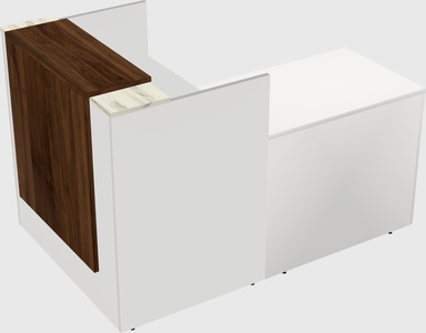 L-shaped modular reception