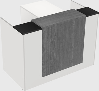 L-shaped modular reception