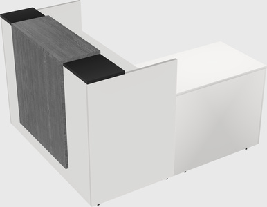 L-shaped modular reception