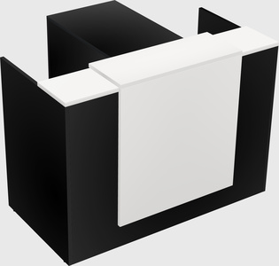 L-shaped modular reception