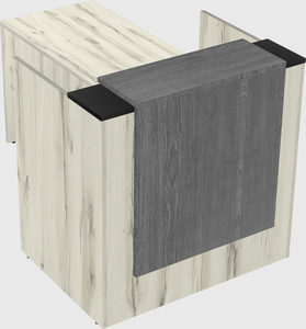 L-shaped modular reception