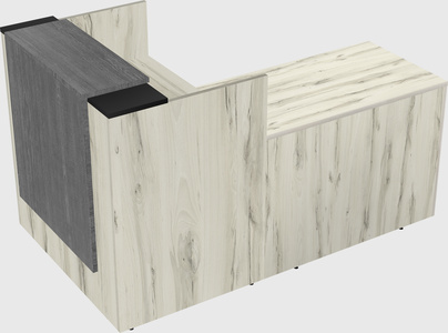 L-shaped modular reception