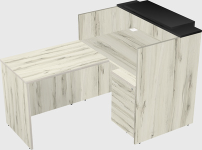 L-shaped modular reception