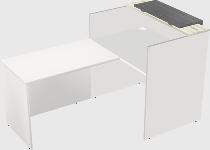 L-shaped modular reception