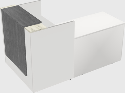 L-shaped modular reception