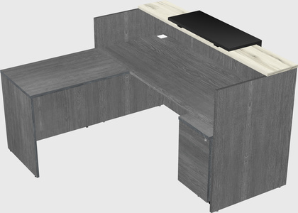 L-shaped modular reception