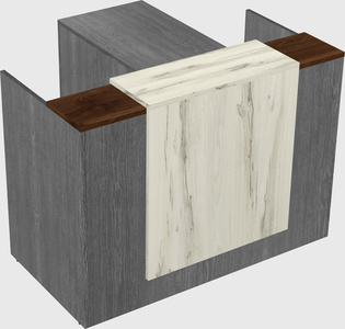 L-shaped modular reception