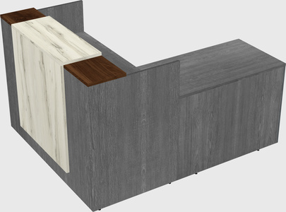 L-shaped modular reception