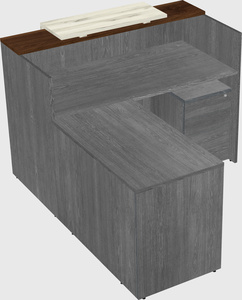 L-shaped modular reception