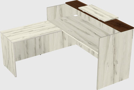 L-shaped modular reception