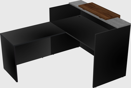 L-shaped modular reception