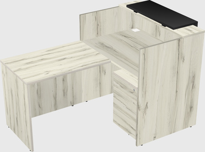L-shaped modular reception