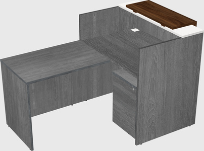 L-shaped modular reception