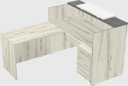 L-shaped modular reception