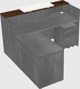 L-shaped modular reception