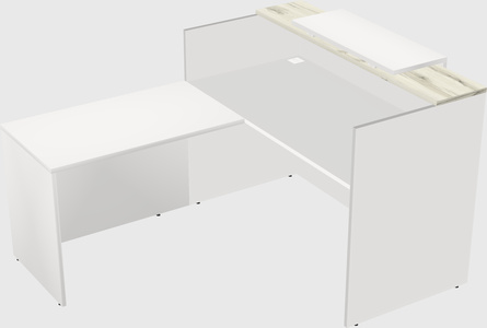 L-shaped modular reception