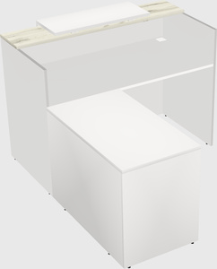 L-shaped modular reception