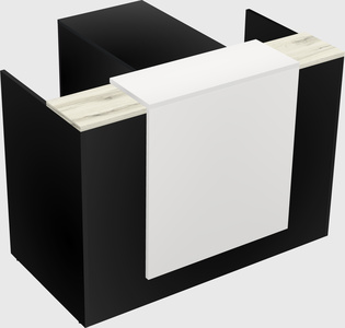 L-shaped modular reception