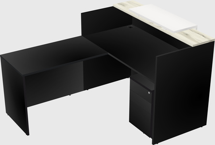 L-shaped modular reception