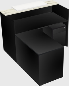 L-shaped modular reception