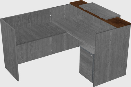 L-shaped modular reception