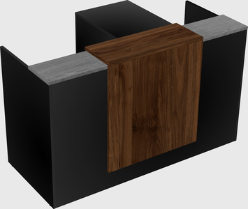 L-shaped modular reception