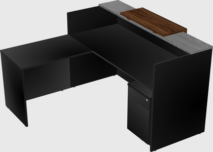 L-shaped modular reception