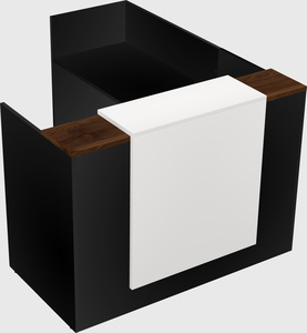 L-shaped modular reception