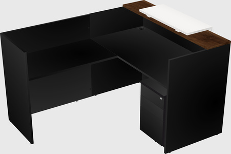 L-shaped modular reception