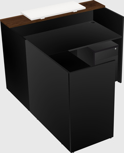 L-shaped modular reception