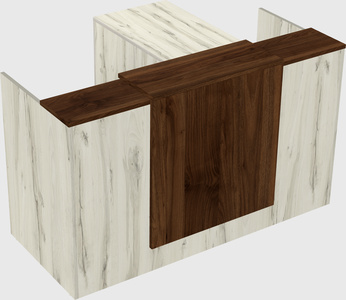 L-shaped modular reception